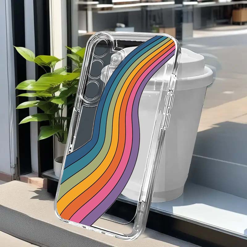 Phone Cases A14 Samsung - Colorful Rain Bow Art For Samsung