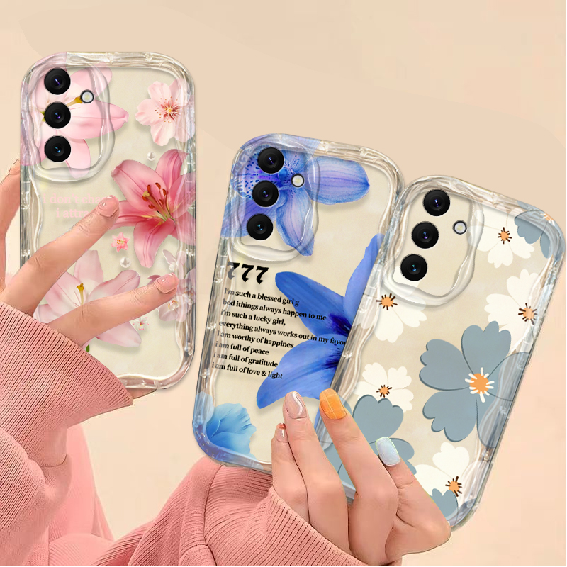 Beautiful Pink Lily Pattern Ph - Phone Cases A14 Samsung recension och pris