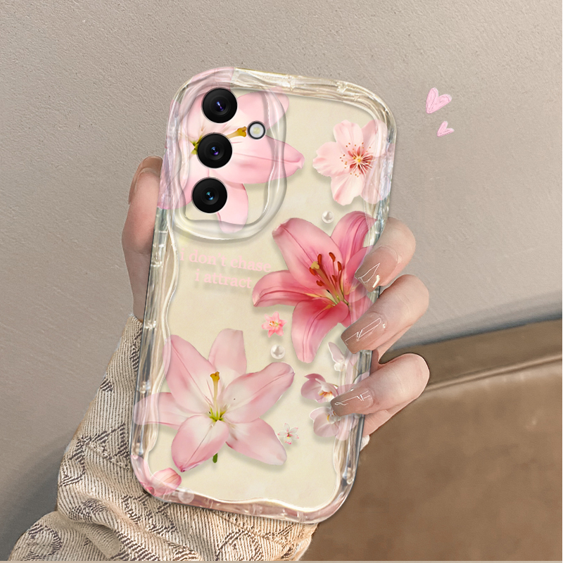 Beautiful Pink Lily Pattern Ph - Phone Cases A14 Samsung recension och pris