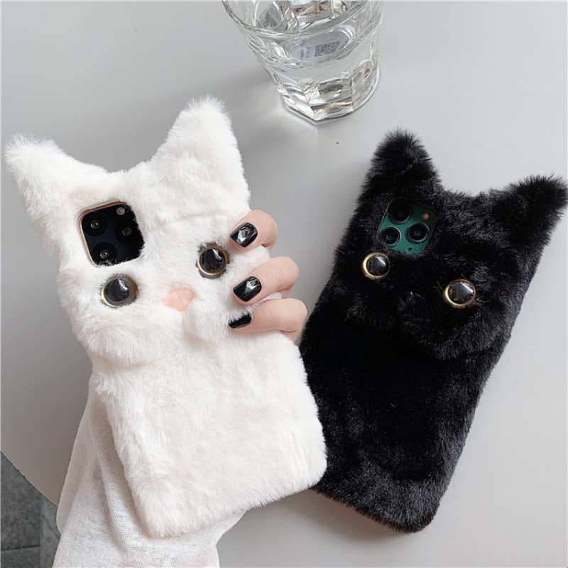 3D Cute Cartoon Cat Furry Plus - Phone Cases Xr Cute recension och pris