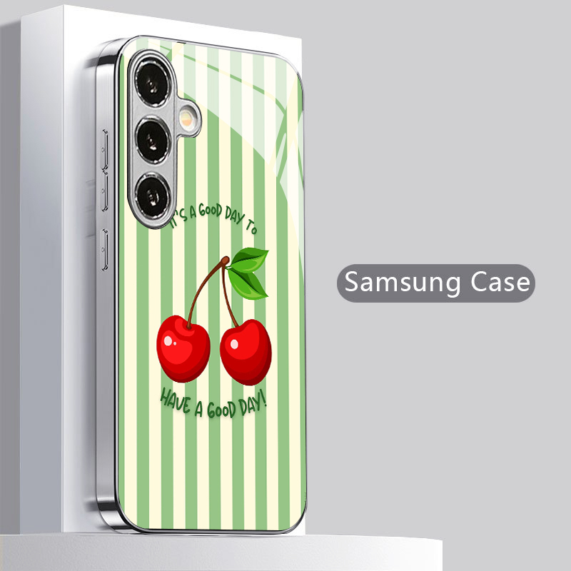 Cherry Stripe Pattern 2D Phone - Phone Cases Protective recension och pris
