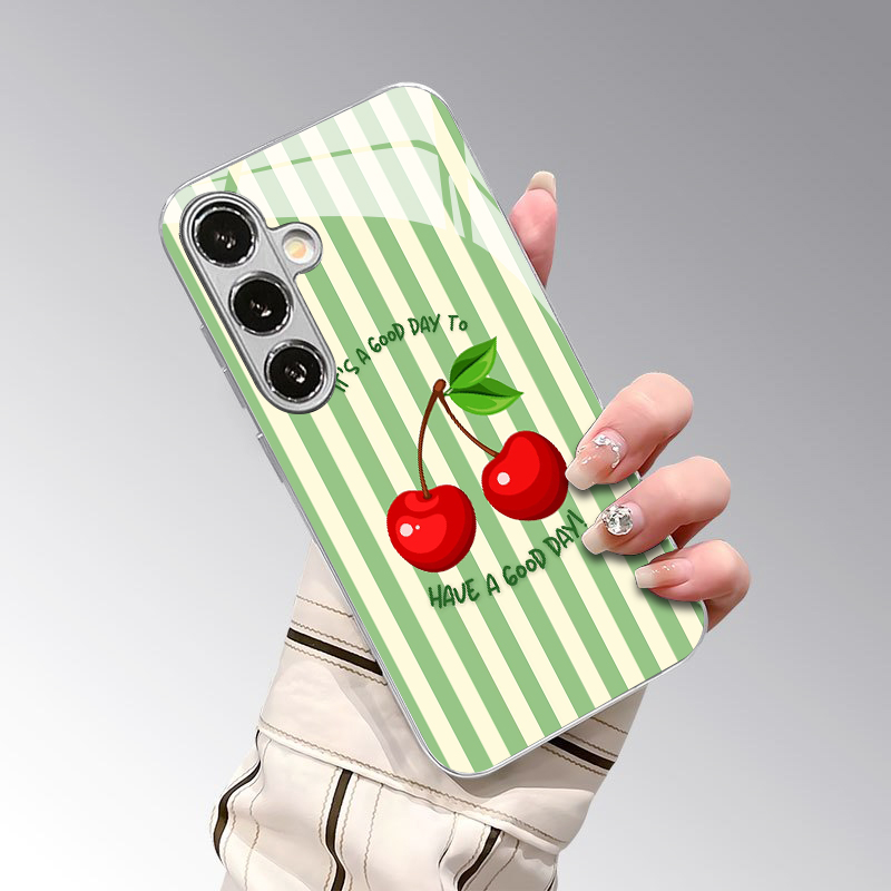 Cherry Stripe Pattern 2D Phone - Phone Cases Protective recension och pris
