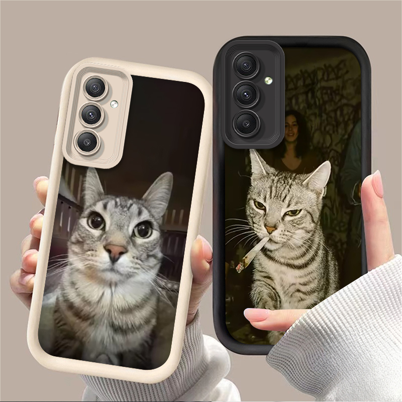 Trendy Cat Smoking Phone Case  - Phone Cases A14 Samsung recension och pris