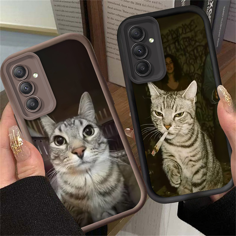 Trendy Cat Smoking Phone Case  - Phone Cases A14 Samsung recension och pris