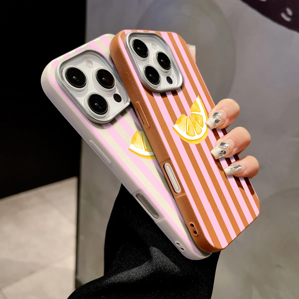 Lemon Pink Stripes Phone Case  - Phone Cases Xiaomi 14T recension och pris
