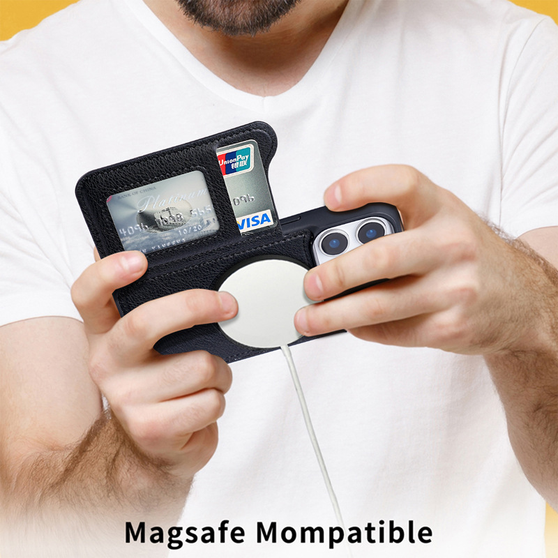For Magsafe Magnetic Flip Leat - Phone Cases With Wallet recension och pris