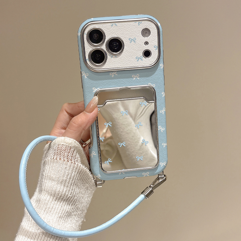 Cute Bow Mirror Card Holder Ph - Phone Cases With Wallet recension och pris
