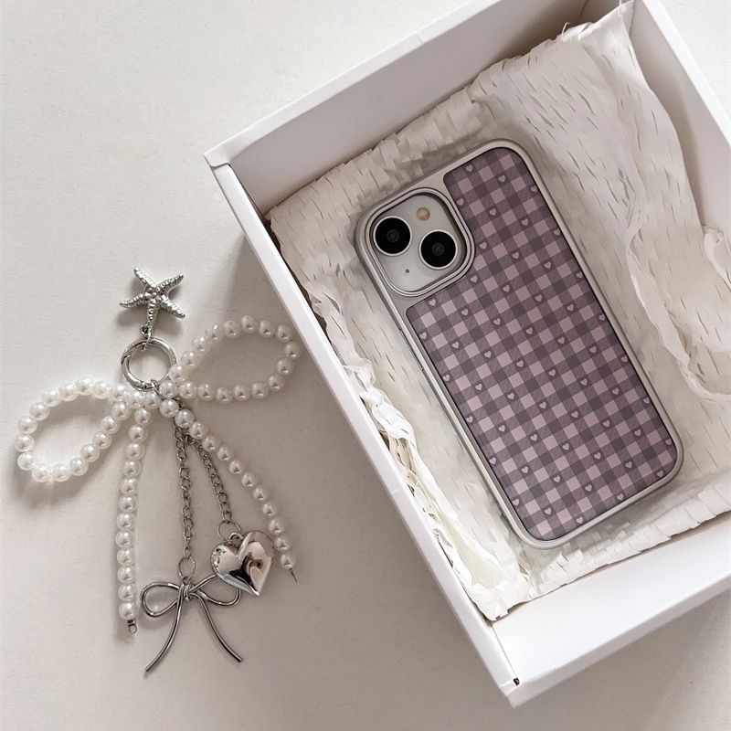 Pink Purple Heart-Shaped Check - Phone Cases Girls recension och pris