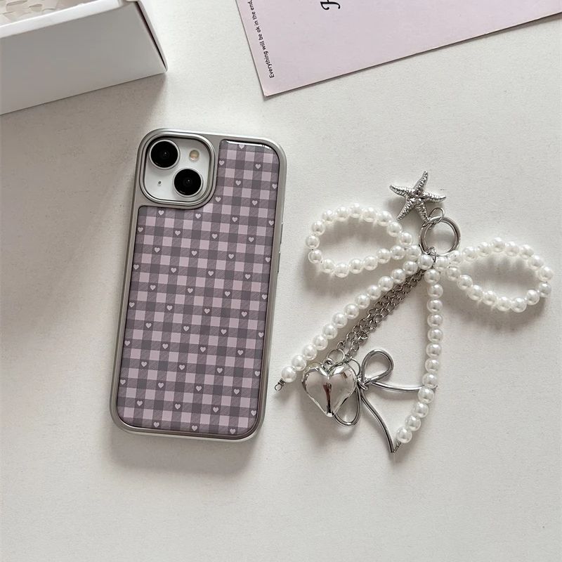 Pink Purple Heart-Shaped Check - Phone Cases Girls recension och pris