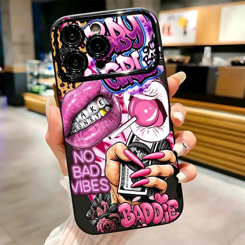 Hip Hop Pink Lips Baby Girl Gr - Phone Cases Girls recension och pris