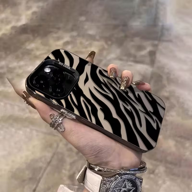 Zebra Pattern Black Advanced I - Phone Cases For Iphone 12 Pro Max recension och pris