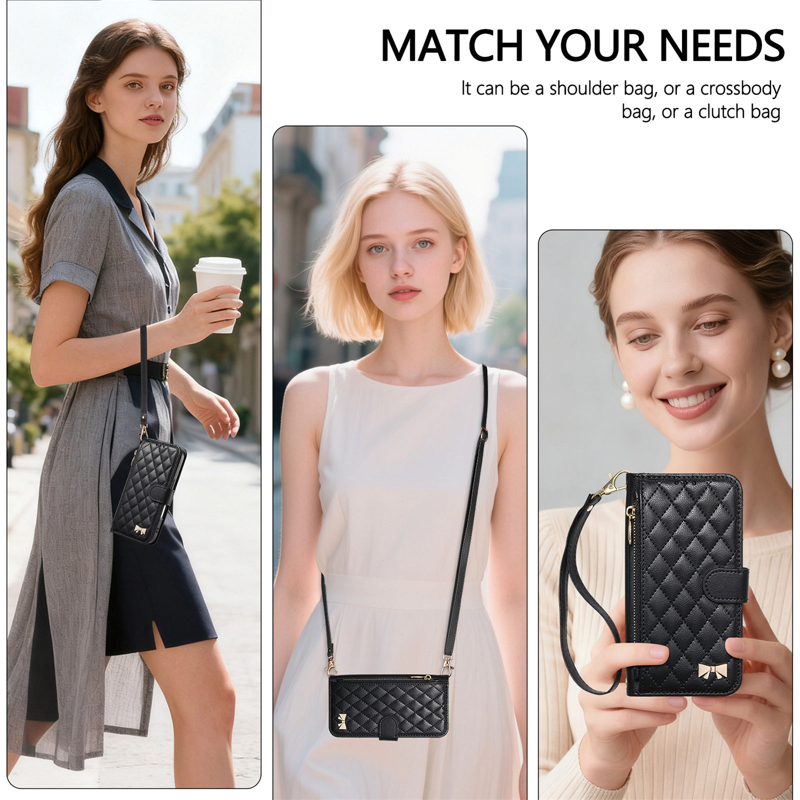 PU Leather Zipper Crossbody Wr - Phone Cases With Wallet recension och pris