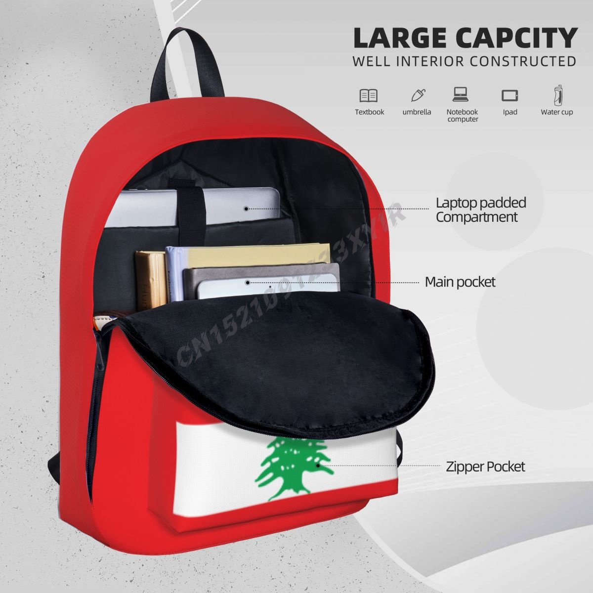 Unisex Backpack Lebanon Flag1  - Phone Cases Lebanon recension och pris