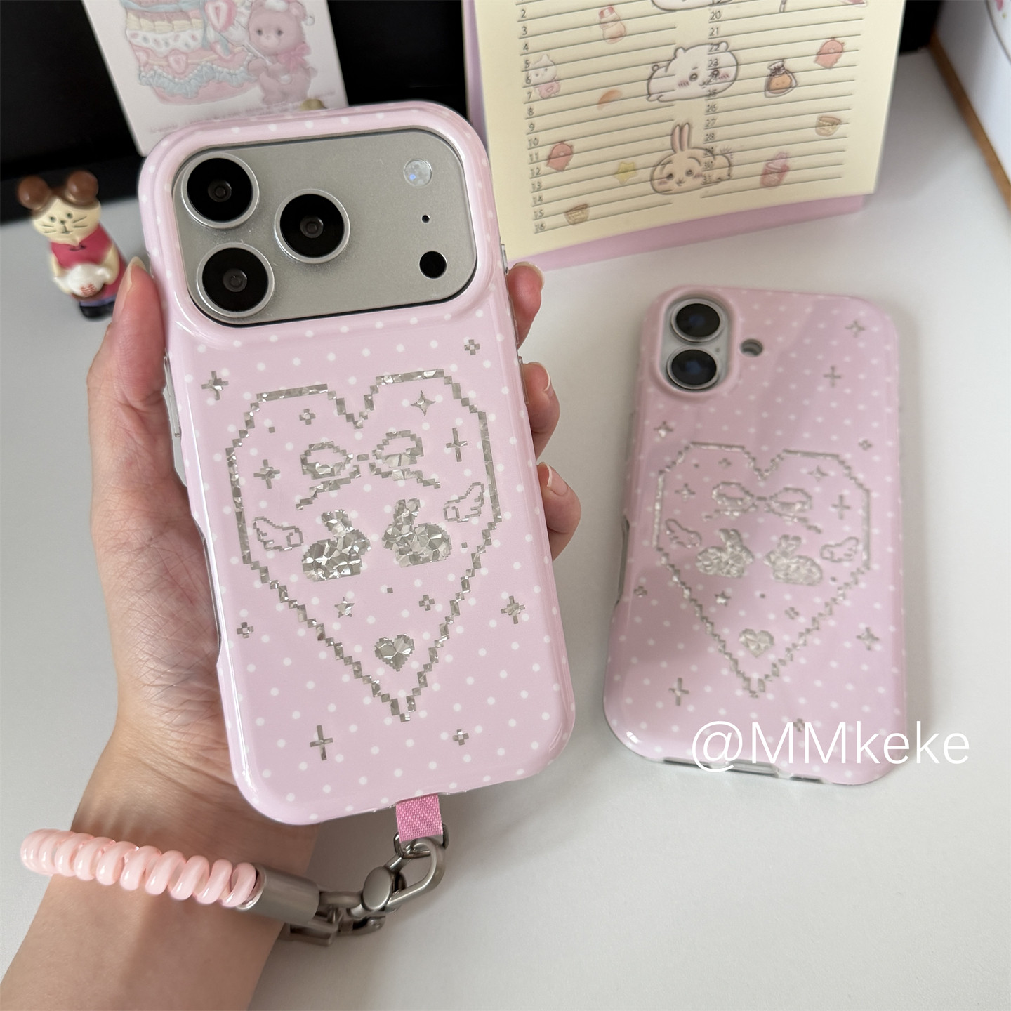 Korean Ins Pink Sweet Girl Rab - Phone Cases Girls recension och pris