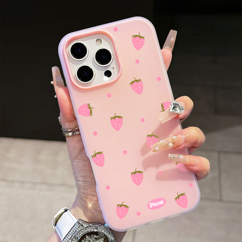 Sweet Pink Strawberry Pattern  - Phone Cases Xs recension och pris