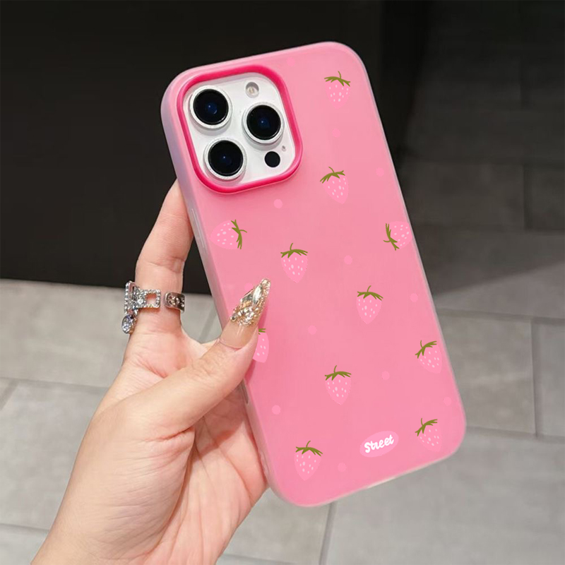 Sweet Pink Strawberry Pattern  - Phone Cases Xs recension och pris