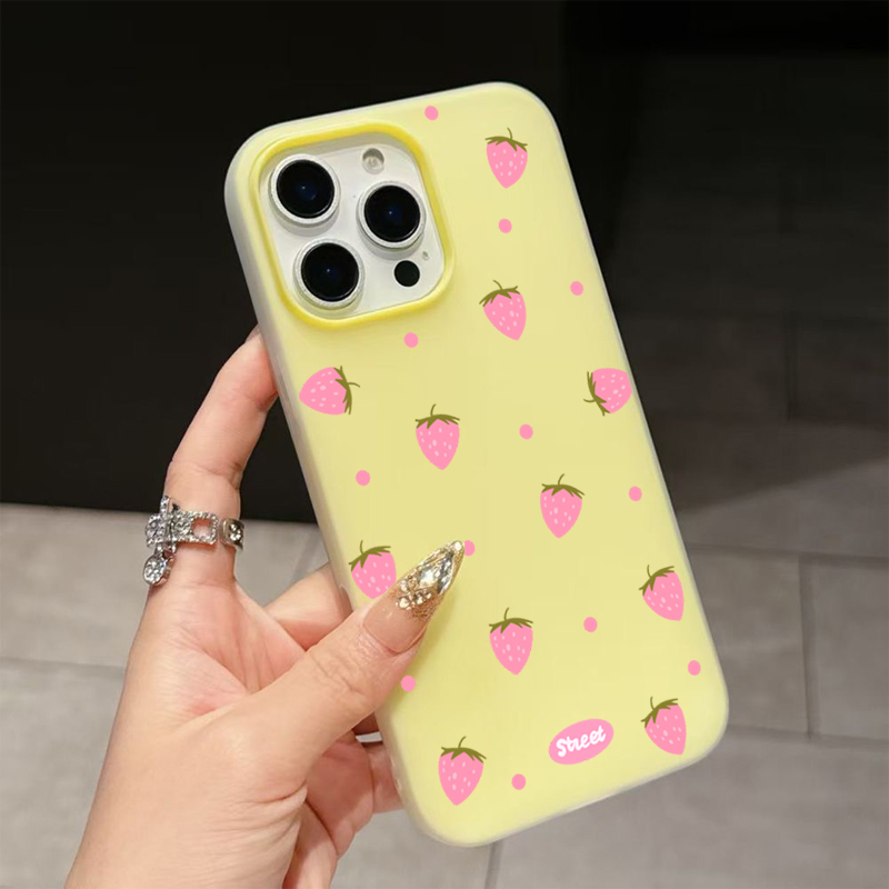Sweet Pink Strawberry Pattern  - Phone Cases Xs recension och pris