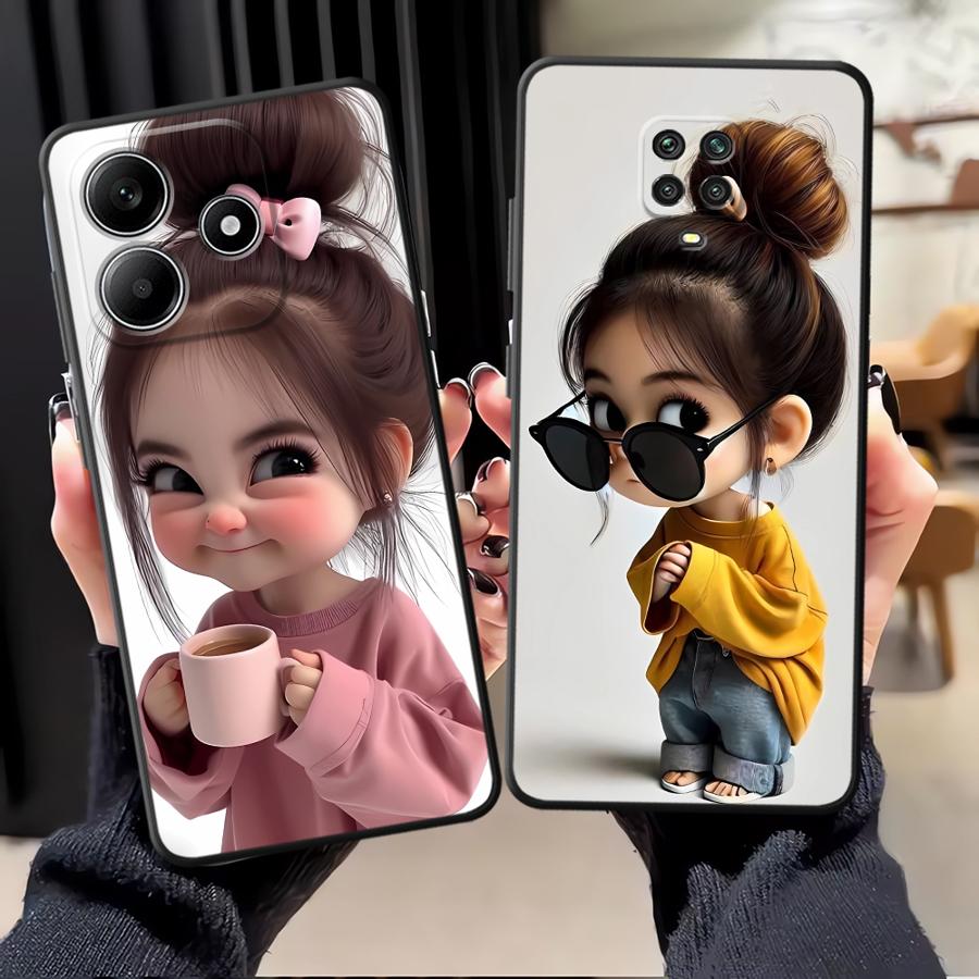 Cartoon Girl Pattern Funda Pho - Phone Cases Girls recension och pris