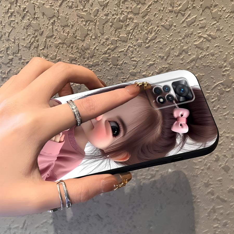 Cartoon Girl Pattern Funda Pho - Phone Cases Girls recension och pris