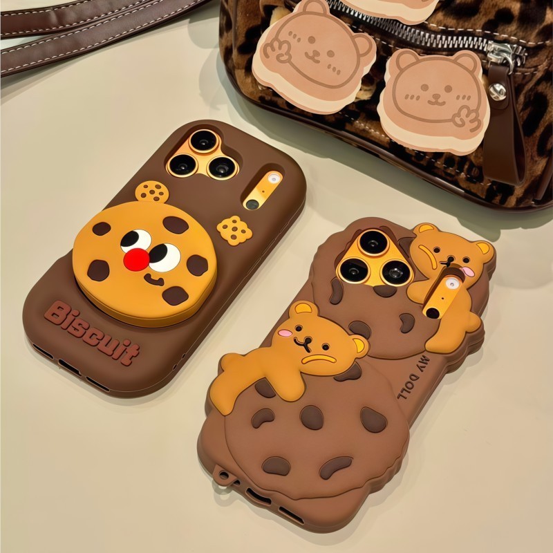 3D Cartoon Kawaii Biscuit Bear - Phone Cases Girls recension och pris