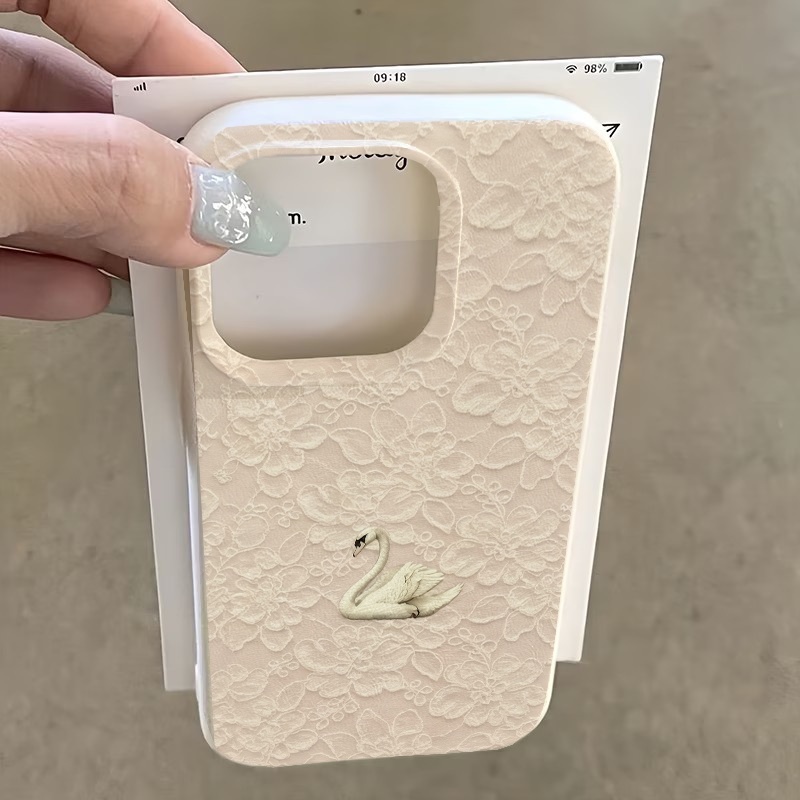 Lace Swan Pattern Lychee Textu - Phone Cases For Iphone 12 Pro Max recension och pris