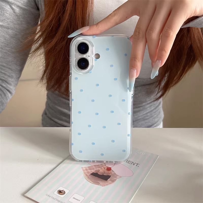 Korean Ins Girl Simple Blue Pi - Phone Cases Girls recension och pris