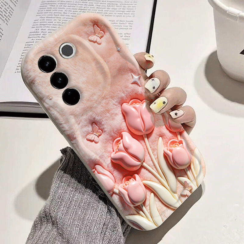 2D Flat Design Pink Tulip Phon - Phone Cases Designer recension och pris