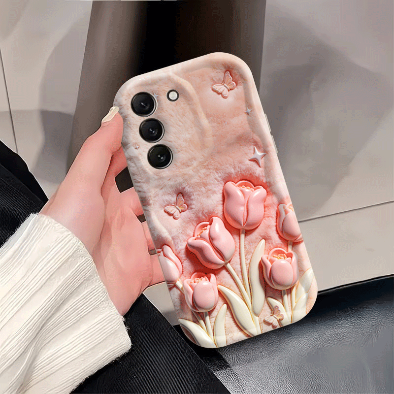 2D Flat Design Pink Tulip Phon - Phone Cases Designer recension och pris