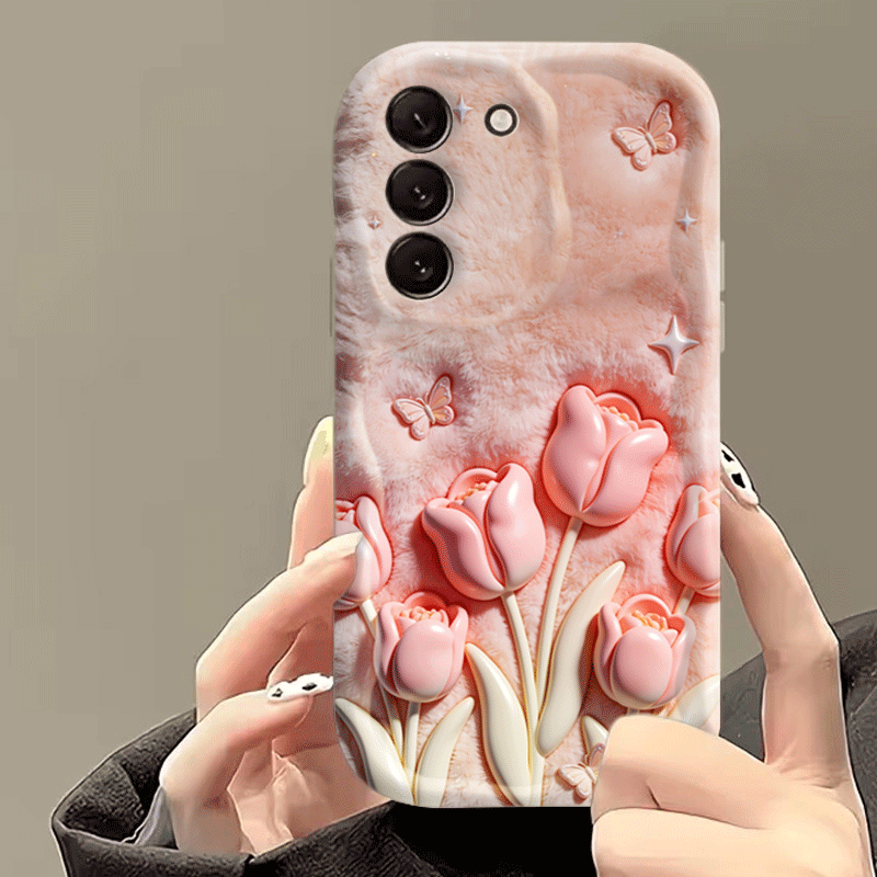 2D Flat Design Pink Tulip Phon - Phone Cases Designer recension och pris