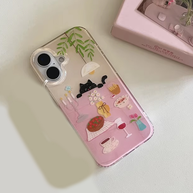 Ins Girl Cute Dining Table Lit - Phone Cases Girls recension och pris