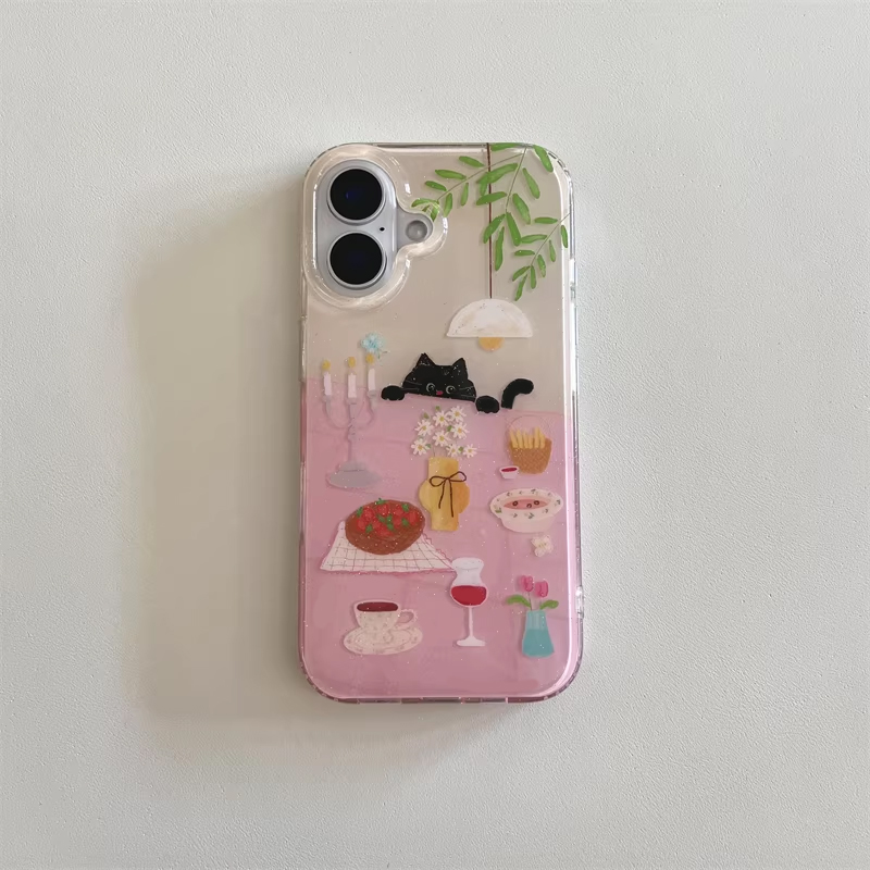 Ins Girl Cute Dining Table Lit - Phone Cases Girls recension och pris