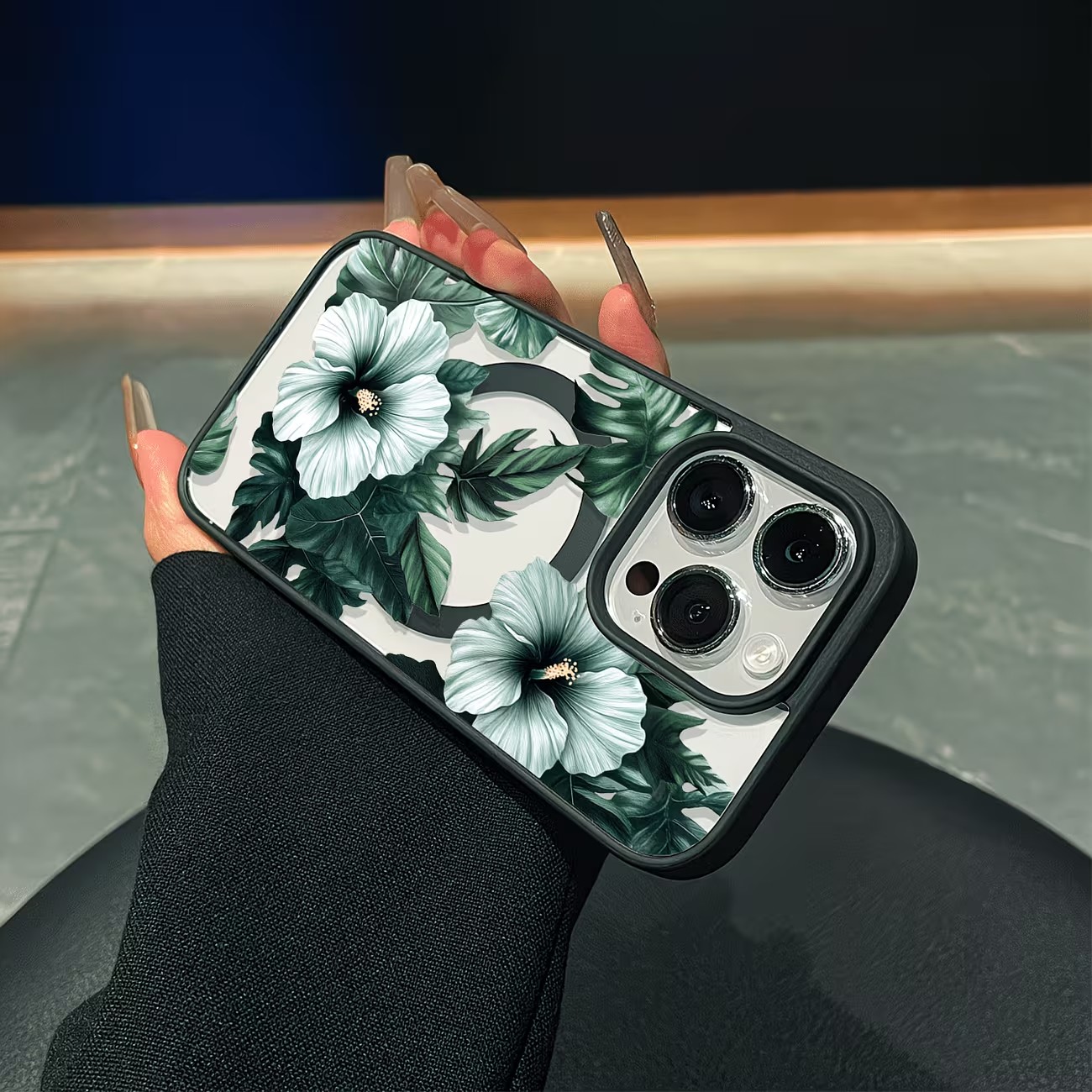 Green Floral Print Phone Case  - Phone Cases Xs recension och pris