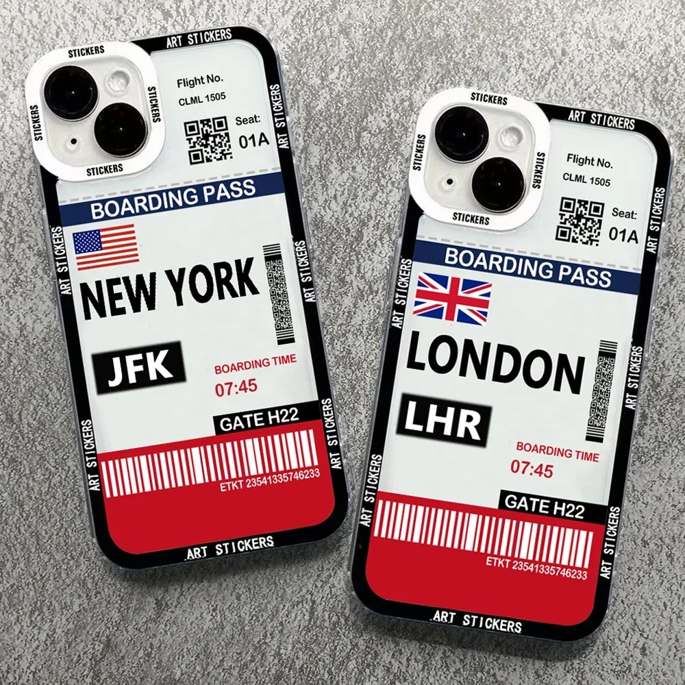 World City Travel Ticket Label - Phone Cases York recension och pris