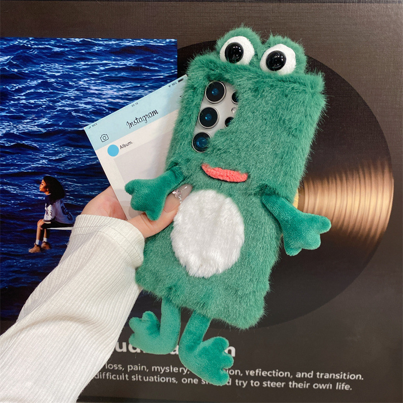 Plush Frog Phone Case, Cute Gr - Phone Cases Protective recension och pris