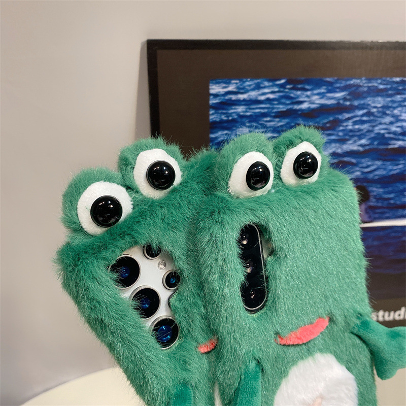 Plush Frog Phone Case, Cute Gr - Phone Cases Protective recension och pris